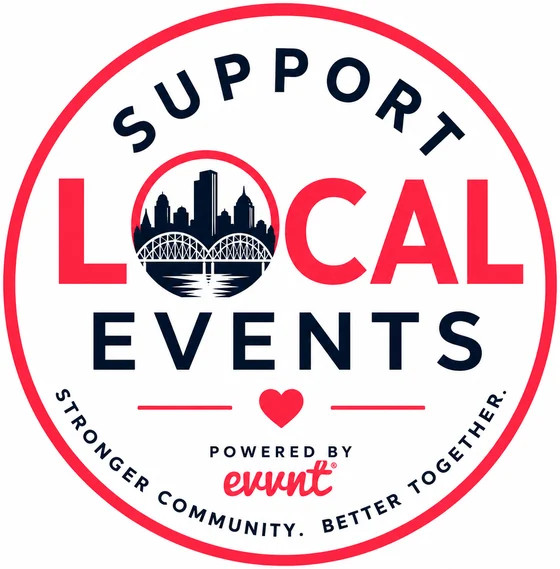 Support Local Events badge: Stronger Community. Better Together. Powered by Evvnt